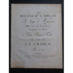 CRAMER J. B. Rousseau's Dream Piano ca1820