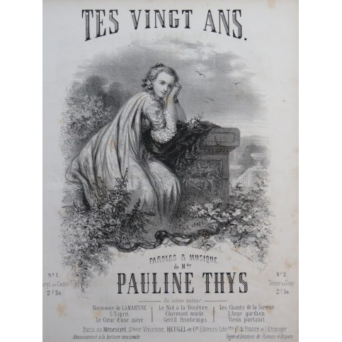 THYS Pauline Tes Vingt ans Chant Piano ca1860