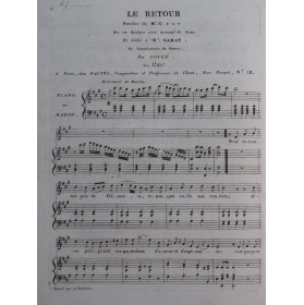 GOULÉ Jacques Nicolas Le Retour Chant Piano ca1810