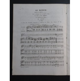 GOULÉ Jacques Nicolas Le Retour Chant Piano ca1810