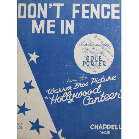 PORTER Cole Don't Fence Me In Chant Piano 1945