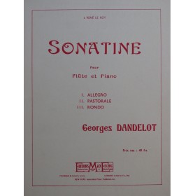 DANDELOT Georges Sonatine Piano Flûte