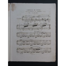 SCHULHOFF Jules Carnaval de Venise Piano ca1850