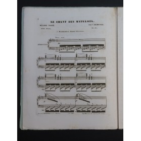 DOLMETSCH Frédéric Le Chant des Matelots op 36 Piano ca1856