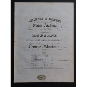 ROSSINI G. Ariette e Duetti No 7 et 8 Piano Chant ca1835