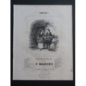 MASINI F. Partez ! Chant Piano ca1840