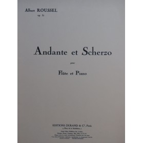 ROUSSEL Albert Andante et Scherzo op 51 Piano Flûte 1970