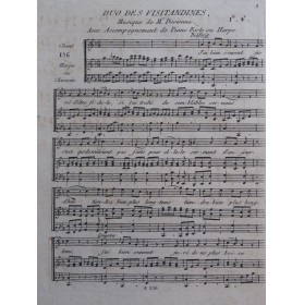 DEVIENNE François Duo des Visitandines Chant Piano ou Harpe ca1795