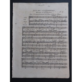 DEVIENNE François Duo des Visitandines Chant Piano ou Harpe ca1795