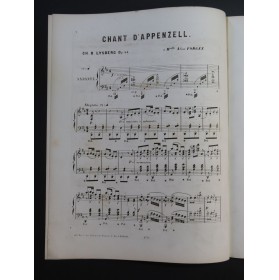 LYSBERG Ch. B. Chant D'Appenzell op54 Piano 1857