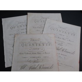 WRANITZKY Paul Trois Quintetti 1er Livre Violons Altos ca1795