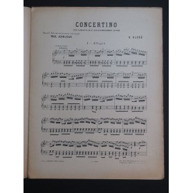 KLOSÉ H. Concertino Piano Clarinette