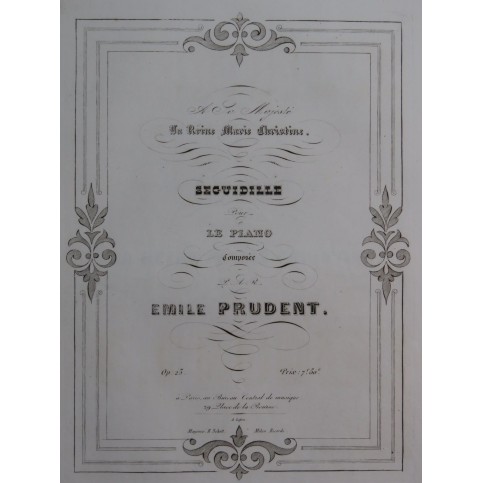 PRUDENT Émile Seguidille op 25 Piano 1846