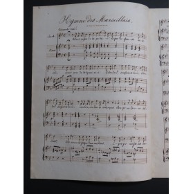 ROUGET DE LISLE Hymne des Marseillais Manuscrit Chant Piano XIXe