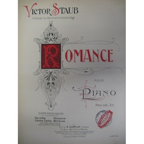 STAUB Victor Romance Piano