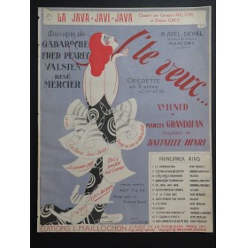 GABAROCHE Gaston PEARLY Fred La Java Javi Java Chant Piano 1923