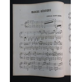 SAINT-SAËNS Camille Marche Héroïque Piano 1871