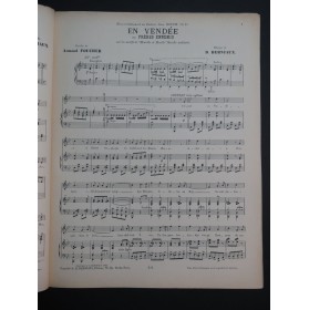 BERNIAUX Désiré En Vendée ou Frères Ennemis Chant Piano 1912