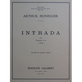 HONEGGER Arthur Intrada Piano Trompette 1947