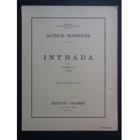 HONEGGER Arthur Intrada Piano Trompette 1947