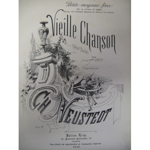 NEUSTEDT Charles Vieille Chanson Piano XIXe