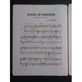 ROSELLEN Henri Marche de Tannhäuser Piano 4 mains ca1870