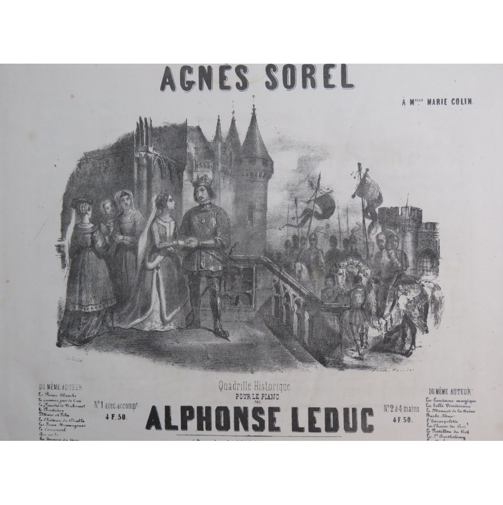 LEDUC Alphonse Agnès Sorel Piano ca1850