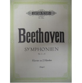BEETHOVEN Ludwig Symphonien 1 à 5 Piano