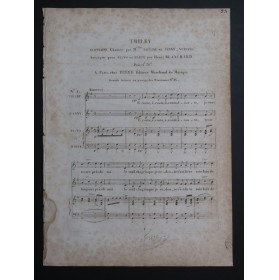 BLANCHARD Henri Trilby No 1 Ecossaise Chant Piano ca1820