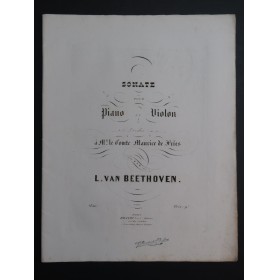 BEETHOVEN Sonate op 24 Le Printemps Piano Violon ca1848