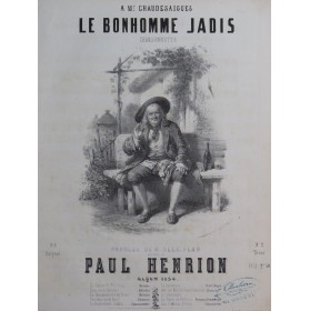 HENRION Paul Le Bonhomme Jadis Chant Piano 1854