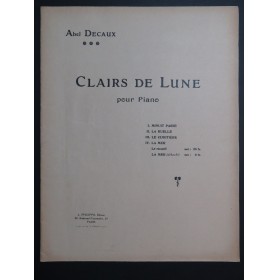 DECAUX Abel Clairs de Lune Piano 1913