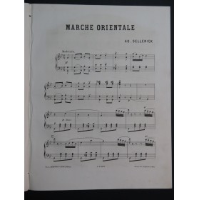 SELLENICK Ad. Marche Orientale Piano ca1885