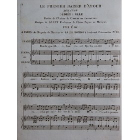 GARAT Le premier baiser d'amour Chant Piano ou Harpe ca1820