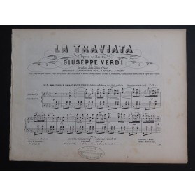 VERDI GIuseppe La Traviata No 3 Piano ca1853