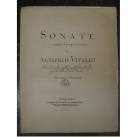VIVALDI Antonio Sonate en La Majeur Piano Violon