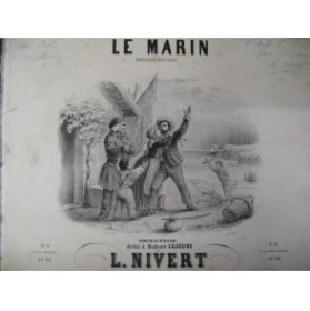NIVERT L. Le Marin Quadrille Brillant Dédicace Piano ca1845
