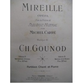 GOUNOD Charles Mireille Opéra 1864