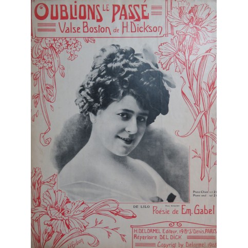 DICKSON H. Oublions le Passé Chant Piano 1908