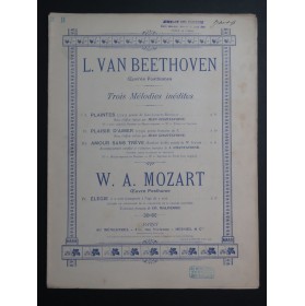 BEETHOVEN Amour sans Trêve Chant Piano 1903