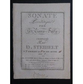 STEIBELT Daniel Sonate Périodique op 45 No 2 Piano Violon ca1800