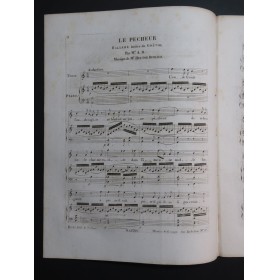 BERLIOZ Hector Le Pecheur Chant Piano ca1833