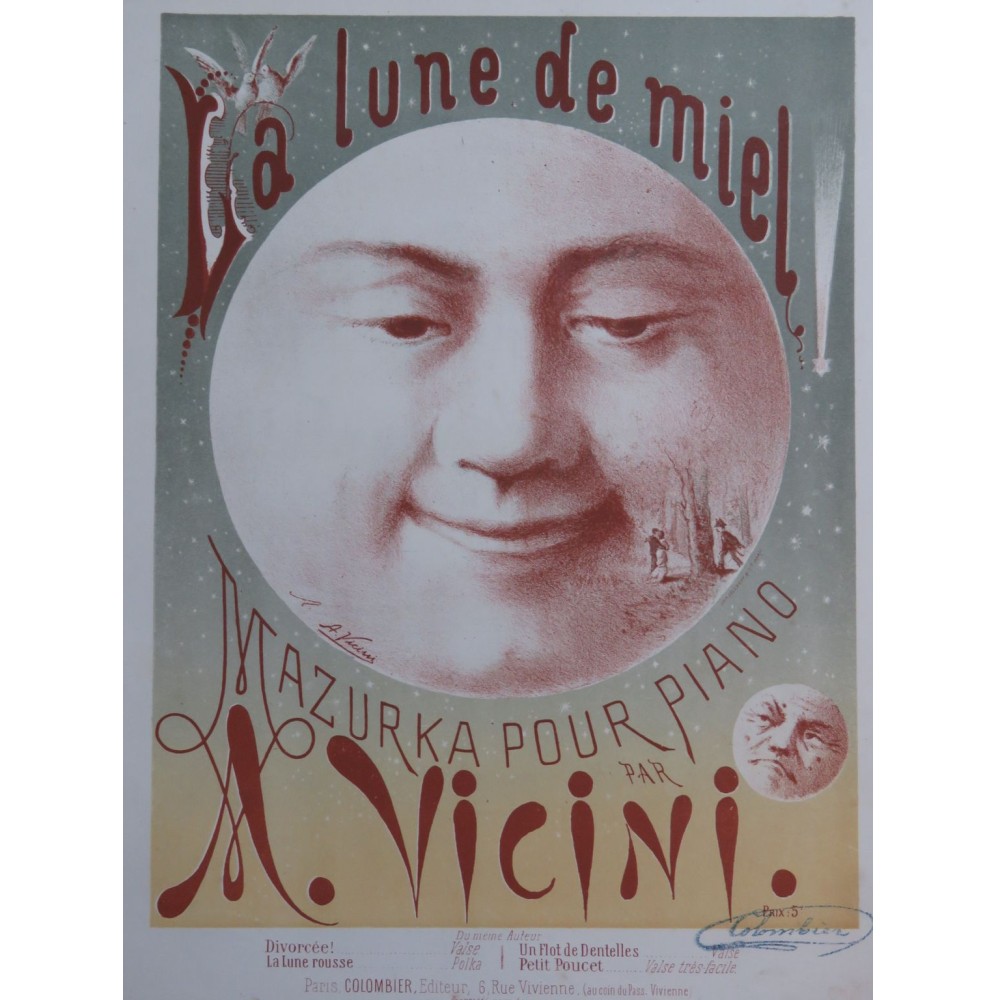 VICINI A. La Lune de Miel Piano ca1885