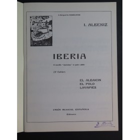 ALBENIZ Isaac Iberia Cahier No 3 Piano 1978