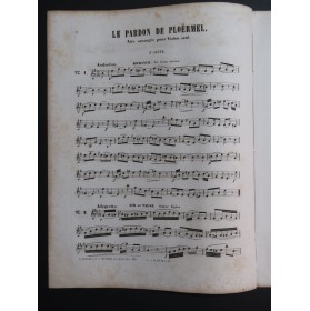 MEYERBEER G. Le Pardon de Ploërmel Suite No 2 Violon seul ca1859