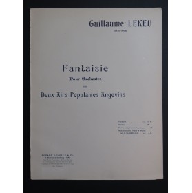 LEKEU Guillaume Fantaisie Airs Populaires Angevins Orchestre