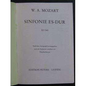 MOZART W. A. Sinfonie Symphonie Es Dur KV 543 Orchestre 1980