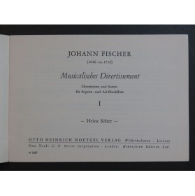 FISCHER Johann Musicalisches Divertissement I Recorder Flûtes à bec 1970