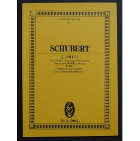 SCHUBERT Franz Quartet D minor D 810 Violon Alto Violoncelle