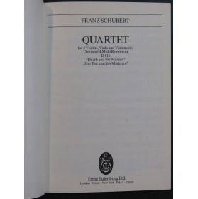 SCHUBERT Franz Quartet D minor D 810 Violon Alto Violoncelle